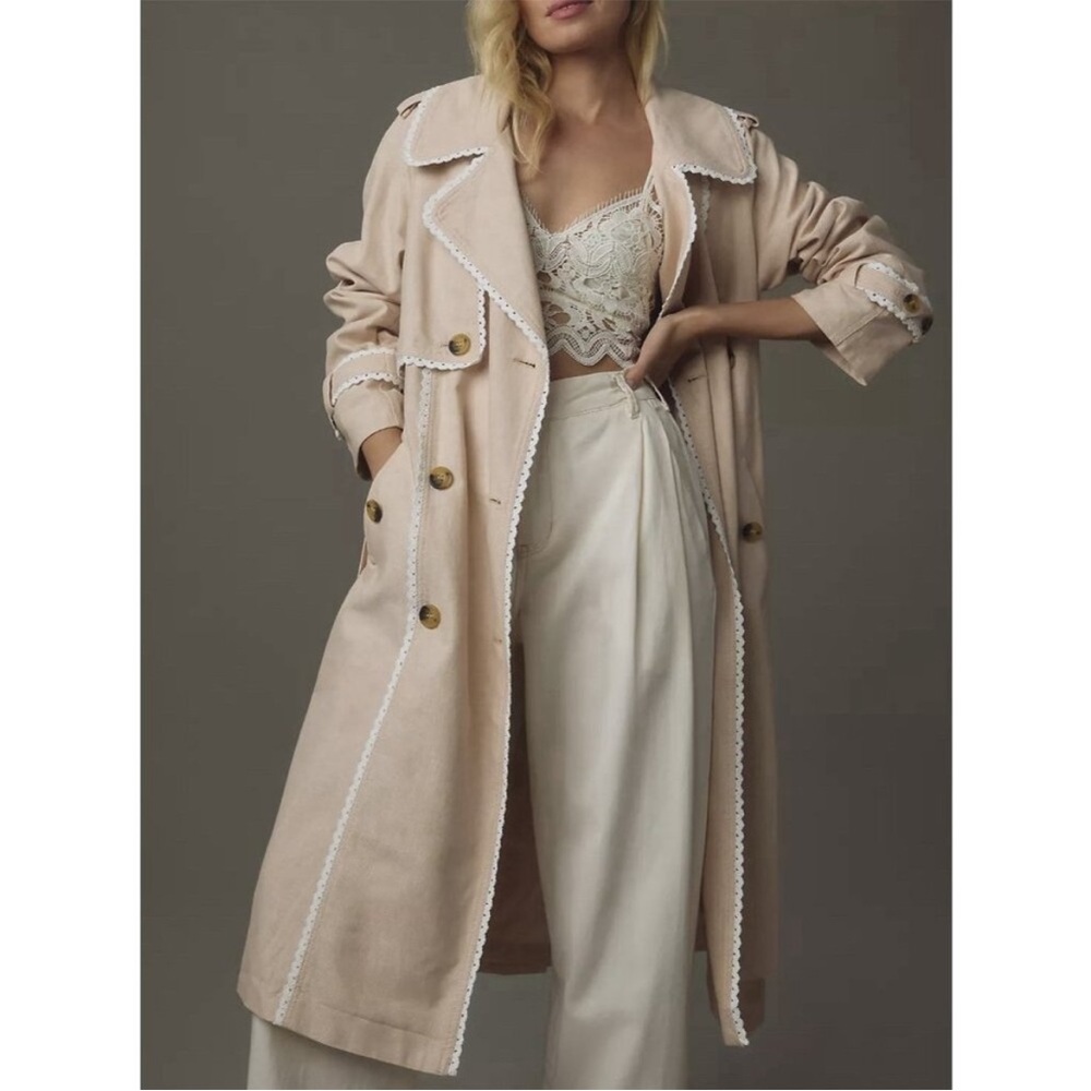 Avec Les Filles Anthropologie Rickrack Trench Coat